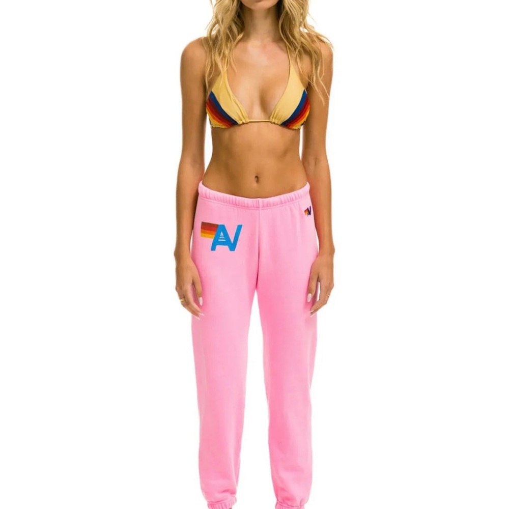 Aviator Nation Pink Logo Sweatpants